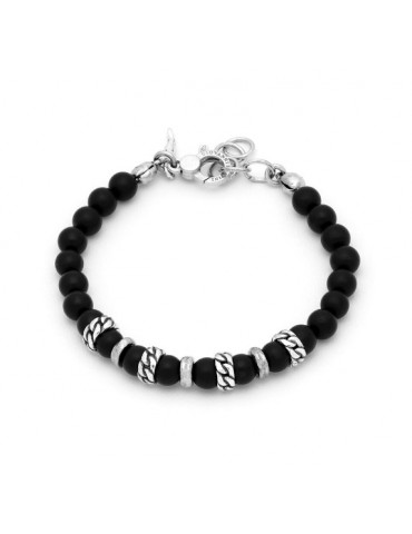 RASPINI - BRACCIALE TANGO GRAFITE E TRECCIA 11857L