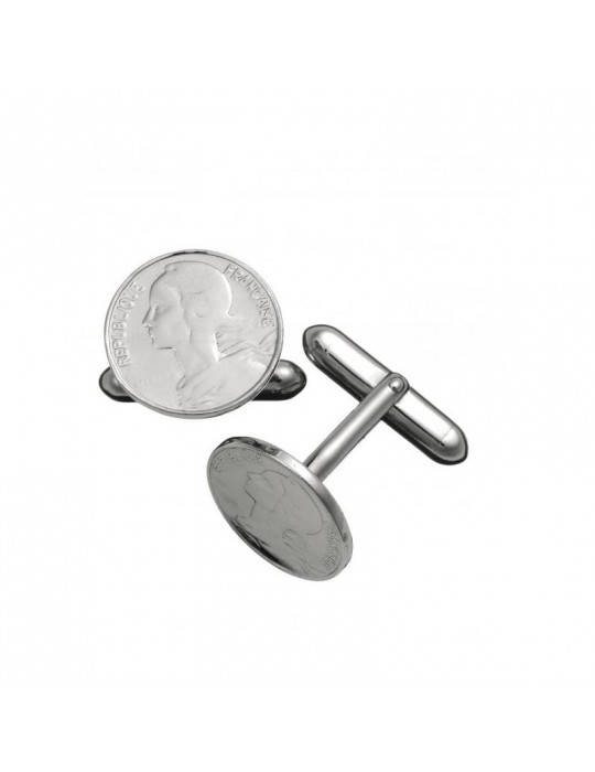 RASPINI - GEMELLI MONETA IN ARGENTO 925 - 07987