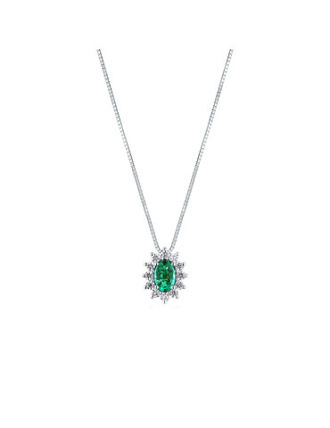 MIRCO VISCONTI - COLLANA ORO DIAMANTI E SMERALDO