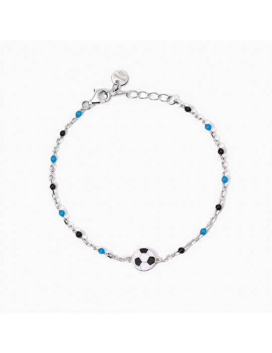 MABINA - BRACCIALE FOOTBALL NERO AZZURRO - 533928