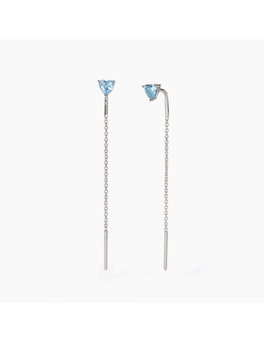 MABINA - ORECCHINI PENDENTI SGUARDO AZZURRI