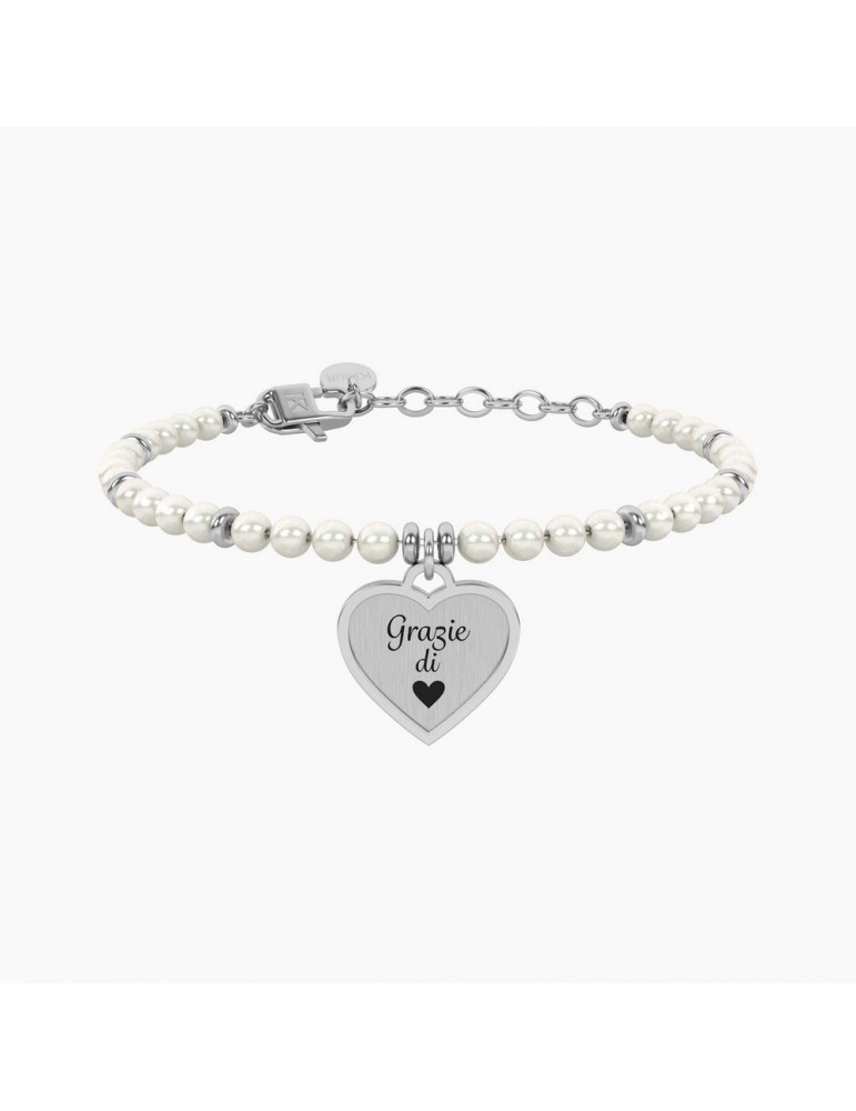 Bracciale Kidult Donna Stella | Amicizia in Acciaio con Perle