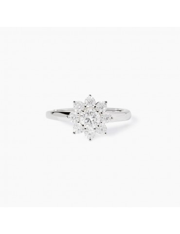 MABINA - ANELLO EDEN CON FIORE DI ZIRCONI - 523444
