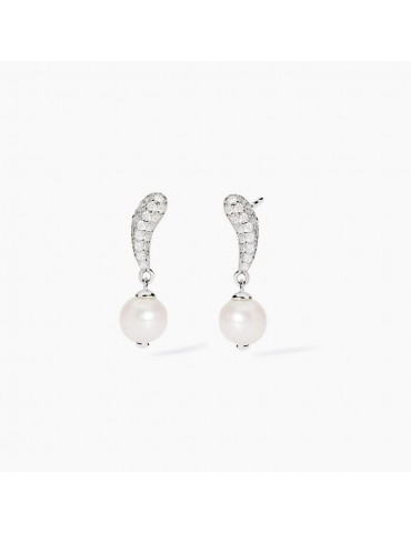 MABINA - ORECCHINI OPERA CON PERLA COLTIVATA