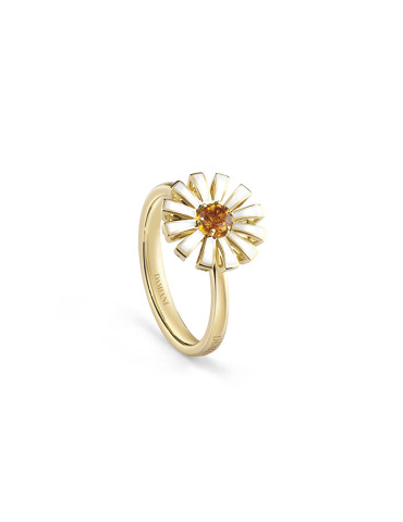 DAMIANI - ANELLO MARGHERITA CERAMICA E CITRINO