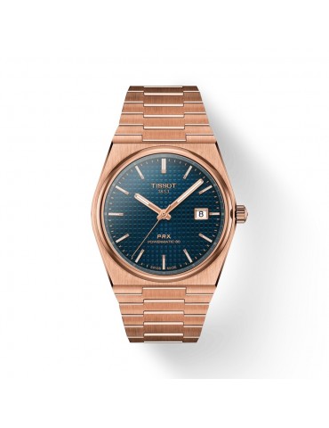 TISSOT - PRX  POWERMATIC 80 GOLD ROSE BLUE
