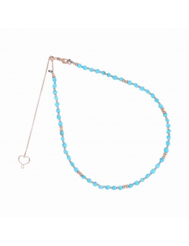 MAMANETSOPHIE - GIROCOLLO CORTO PIENO TURCHESE