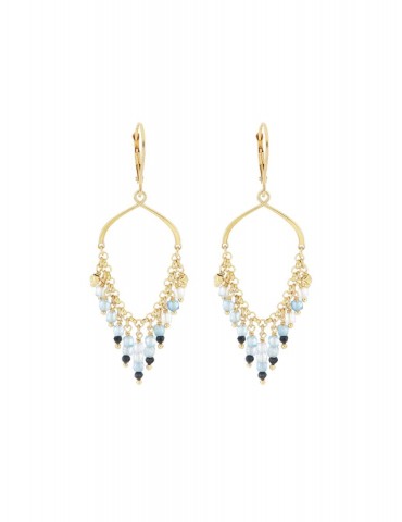 MAMANETSOPHIE - ORECCHINI FRANGE ACQUAMARINA