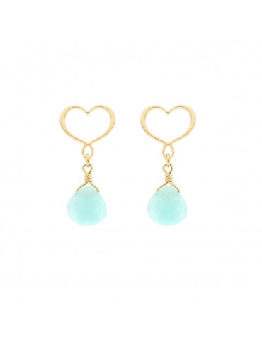MAMANETSOPHIE - ORECCHINI CUORE AMAZZONITE