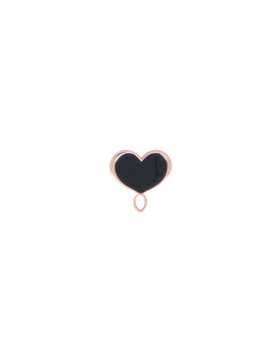 MAMANETSOPHIE - MONO ORECCHINO CUORE NERO GRANDE