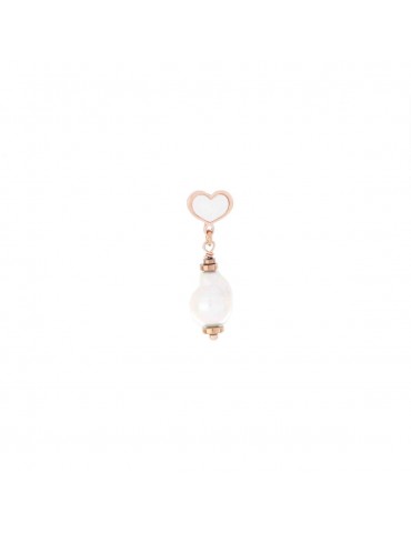 MAMANETSOPHIE - MONO ORECCHINO CUORE MAMAN E PERLA