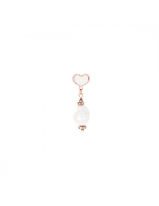 MAMANETSOPHIE - MONO ORECCHINO CUORE MAMAN E PERLA