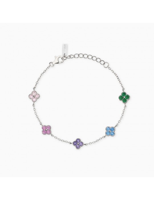 MABINA - BRACCIALE JASMINE CON FIORI MULTICOLOR
