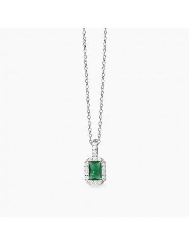MABINA - COLLANA COOL OR RETRO BAGUETTE VERDE