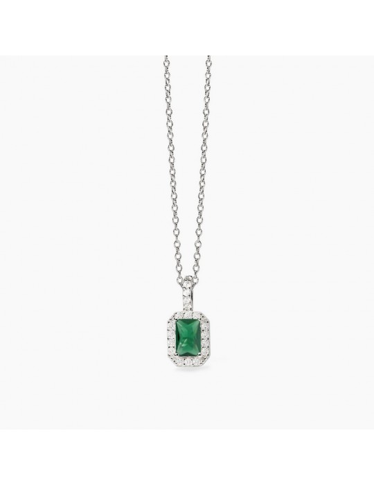 MABINA - COLLANA COOL OR RETRO BAGUETTE VERDE