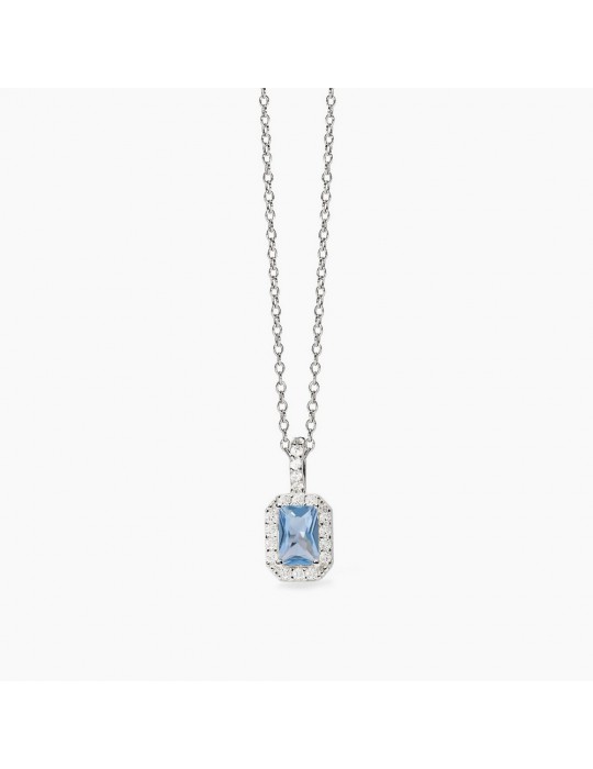 MABINA - COLLANA COOL OR RETRO BAGUETTE AZZURRO