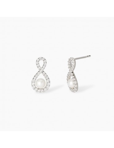 MABINA - ORECCHINI ENDLESS INFINITO E PERLE 563855