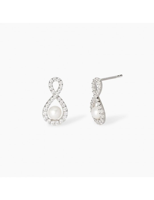 MABINA - ORECCHINI ENDLESS INFINITO E PERLE 563855