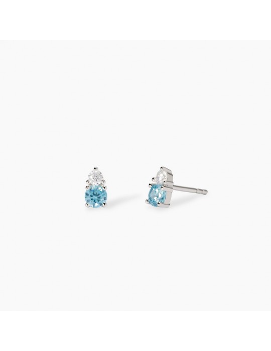 MABINA - ORECCHINI LITTLE JOY BIANCO E AZZURRO