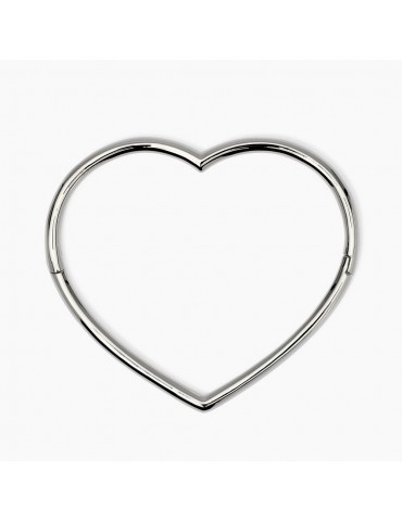 KIDULT - BRACCIALE RIGIDO A CUORE STYLE 15 SILVER