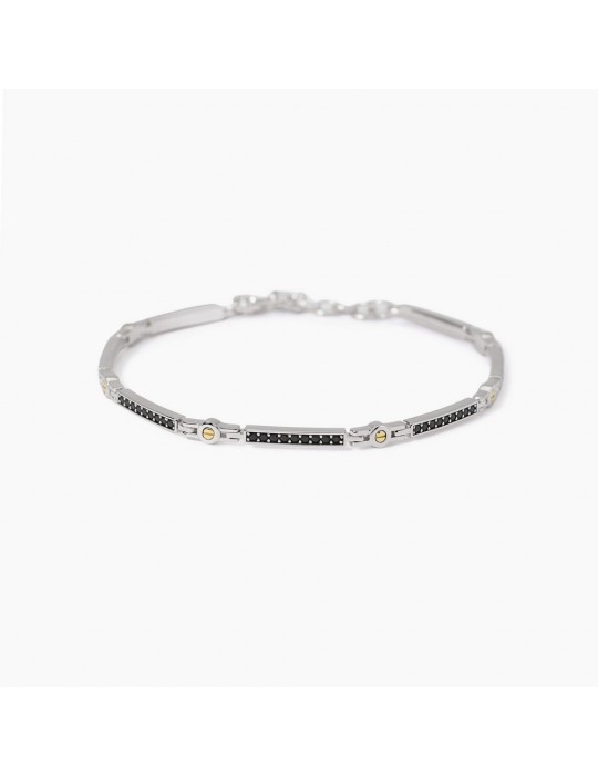 MABINA - BRACCIALE TOOLS CON ZIRCONI NERI 533994