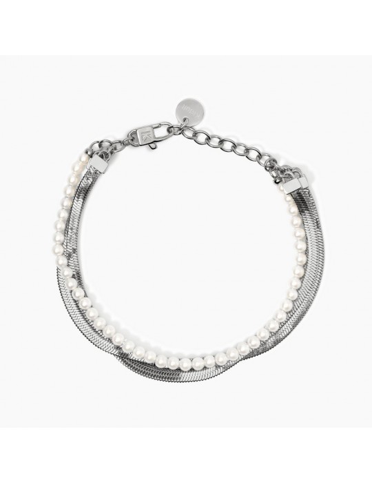 KIDULT - BRACCIALE STYLE 14 CON CATENE E PERLE