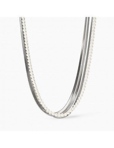 KIDULT - GIROCOLLO CON CATENE E PERLE  STYLE 14