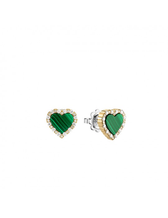 DAMIANI - ORECCHINI BELLE EPOQUE CUORE MALACHITE