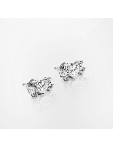 CHIARA FERRAGNI - ORECCHINI A LOBO SILVER WHITE