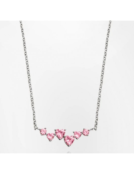 CHIARA FERRAGNI - COLLANA HEART SILVER PINK