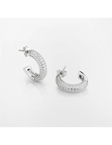 CHIARA FERRAGNI - ORECCHINI PAVÈ A CERCHIO SILVER