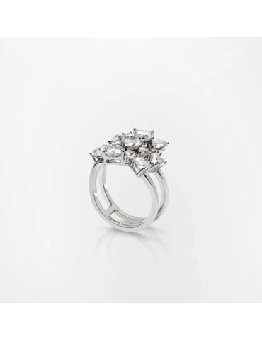 CHIARA FERRAGNI - ANELLO SILVER BIG WHITE J19AXD27