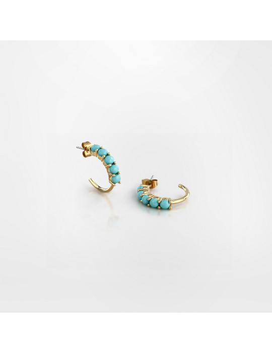 CHIARA FERRAGNI - ORECCHINI A CERCHIO TURCHESE