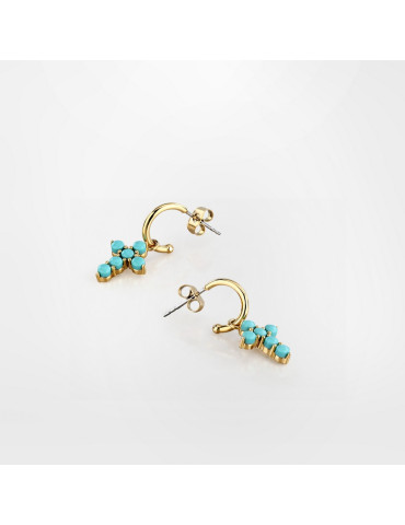 CHIARA FERRAGNI - ORECCHINI CON CROCE PENDENTE