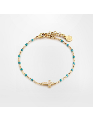 CHIARA FERRAGNI - BRACCIALE CON PICCOLA CROCE PAVÈ