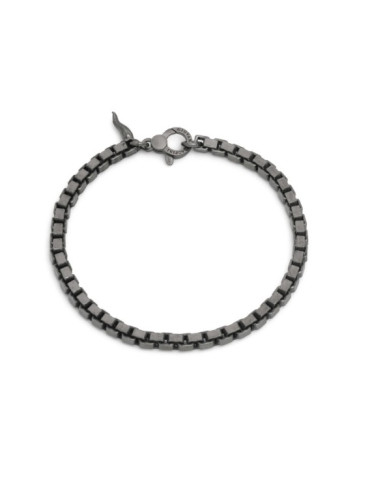 RASPINI - BRACCIALE MAGLIA QUADRA BLACK - 12398L