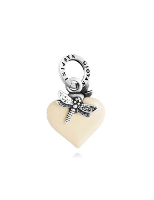 RASPINI - CHARM CUORE LIBELLULA AVORIO - 12461
