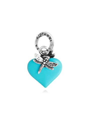 RASPINI - CHARM CUORE LIBELLULA AZZURRO - 12462