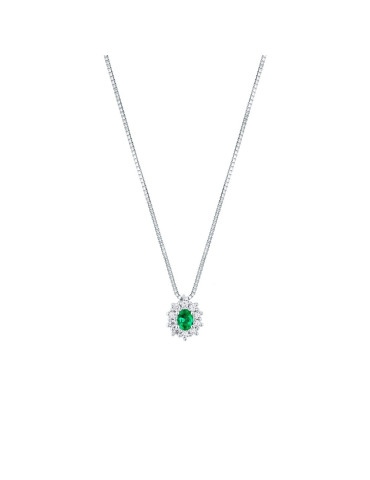 MIRCO VISCONTI - COLLANA ORO DIAMANTI E SMERALDO