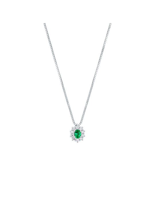 MIRCO VISCONTI - COLLANA ORO DIAMANTI E SMERALDO
