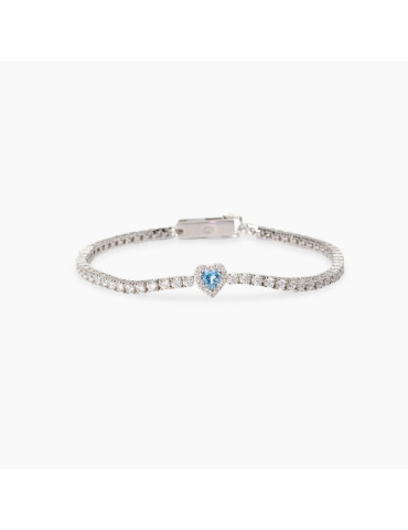MABINA - BRACCIALE LOVE AFFAIR CON CUORE AZZURRO