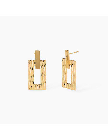 KIDULT - ORECCHINI RETTANGOLO STYLE 05 GOLD