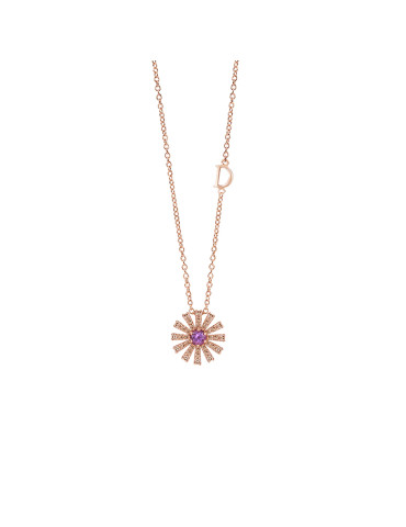 DAMIANI - COLLIERINO MARGHERITA BROWN E AMETISTA