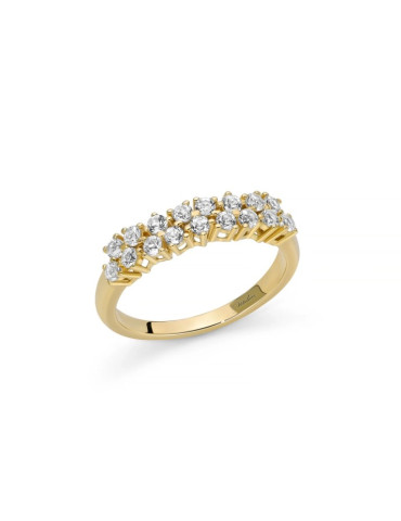 MILUNA - ANELLO UNICA NEVE GOLD MISURA 14
