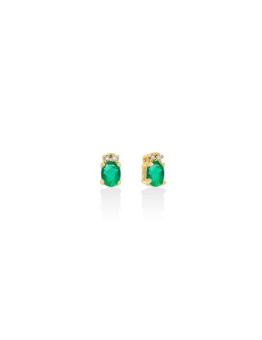 MILUNA - ORECCHINI ORO 9K CON SMERALDI - ERD2973X