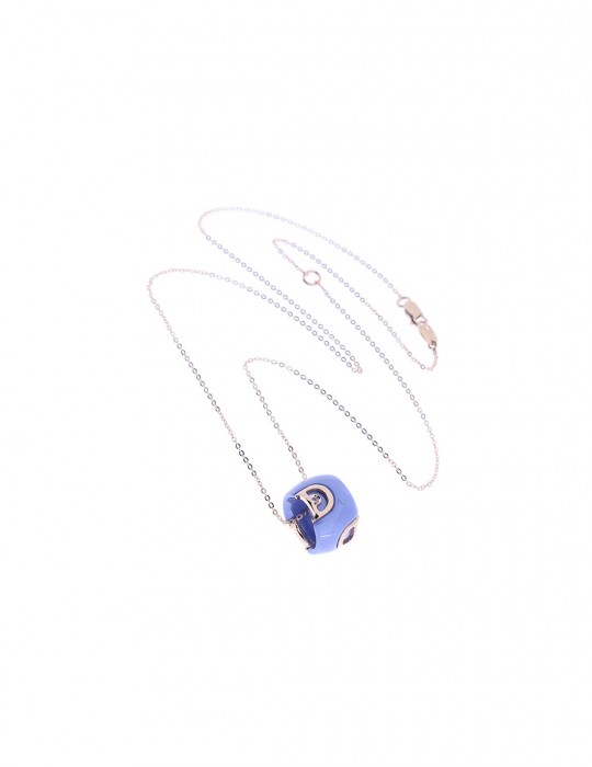 DAMIANI - COLLANA DICON IN ORO ROSA E CERAMICA