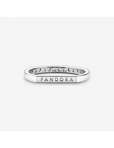 PANDORA - ANELLO COMPONIBILE CON BARRETTA E LOGO PANDORA - ANELLO COMPONIBILE CON BARRETTA E LOGO