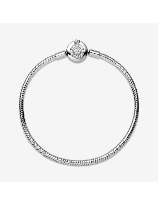 PANDORA - BRACCIALE CON MAGLIA SNAKE E O CORONATA