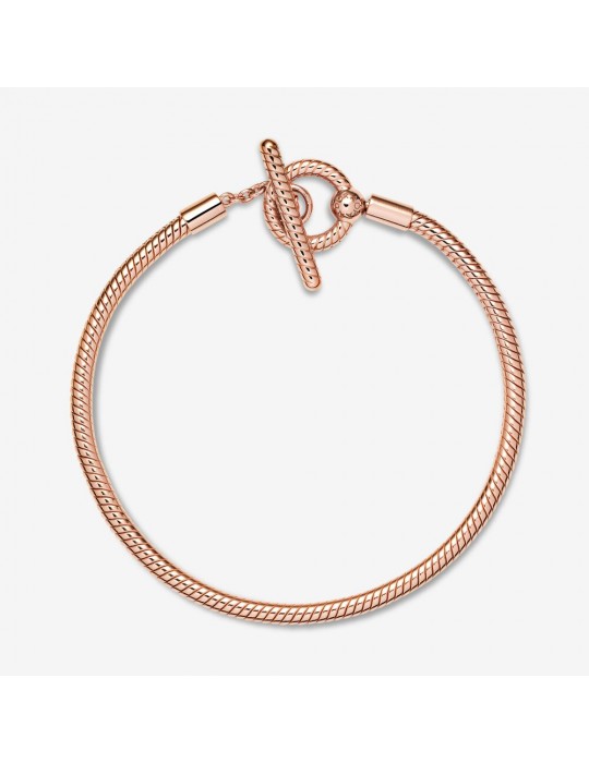 PANDORA - BRACCIALE MAGLIA SNAKE BARRETTA A T ROSÈ