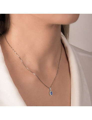 MIRCO VISCONTI - COLLANA ORO DIAMANTI E ZAFFIRO